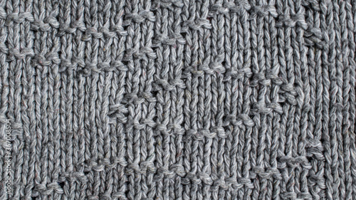 gray wool material macro photo with visible details