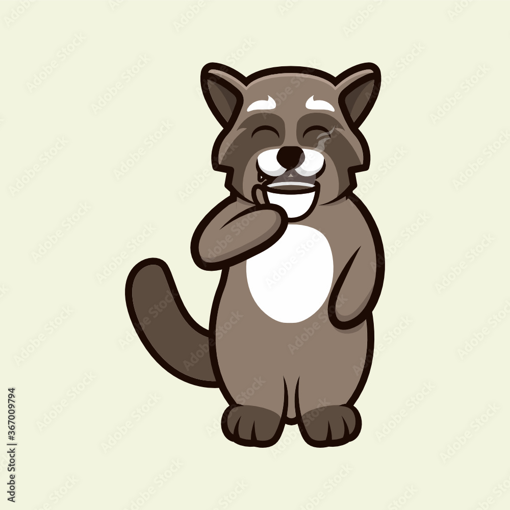 Mongoose cute mascot design illustration Mongoose cute mascot design illustration