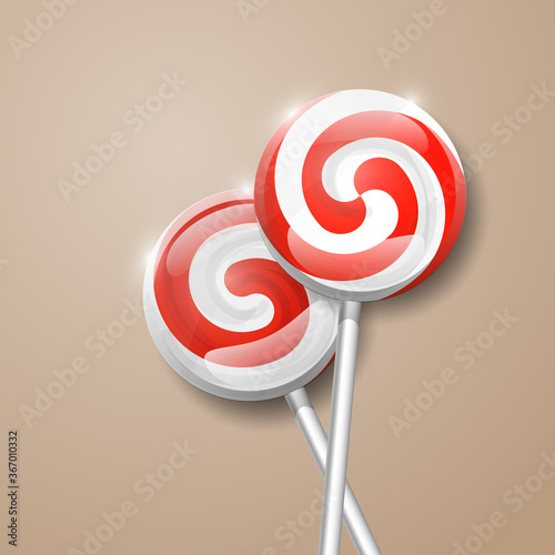 Caramel. Candy. Lollipop. Butterscotch. Toffee. Sweets. Vector illustration. EPS 10.