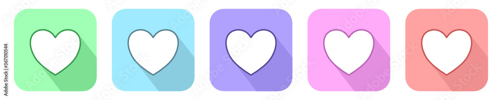 Heart icon set