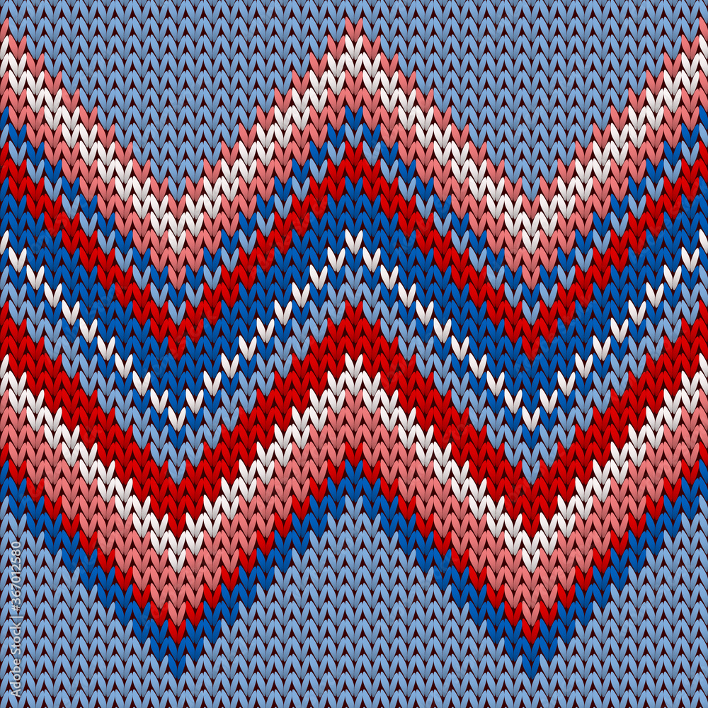 Obraz premium Material zig zal lines christmas knit geometric 