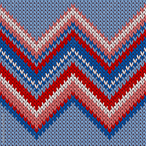 Material zig zal lines christmas knit geometric 