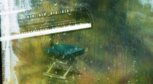 Photography Piano music concept abstract background