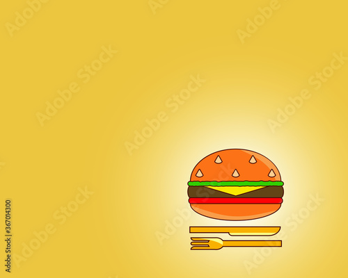 Ilustración Textura Hamburguesa comida rápida