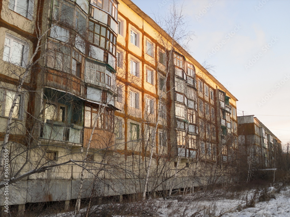 Typical house in Yakutsk, Russia Typical house in Yakutsk, Russia