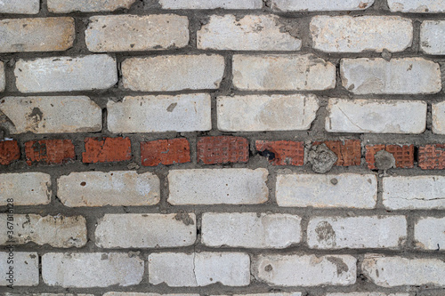 White brick wall. Stone wall texture. 