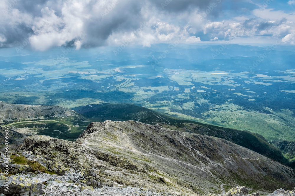 Scenery from Krivan peak, High Tatras mountains, Slovakia