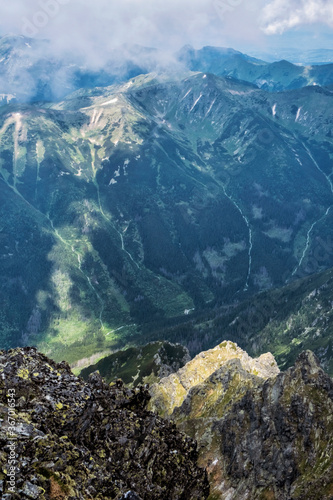 View from Krivan peak, High Tatras mountains, Slovakia