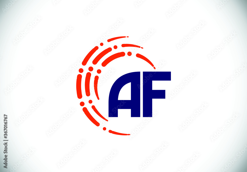 A F letter sign symbol. Initial Letter A F Logo Design Vector Template. Monogram logo A F letter sign symbol. Initial Letter A F Logo Design Vector Template. Monogram logo