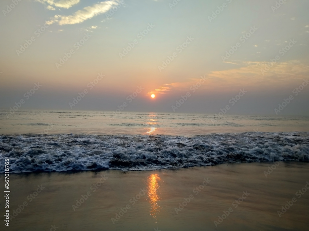 Obraz premium sunset at the beach