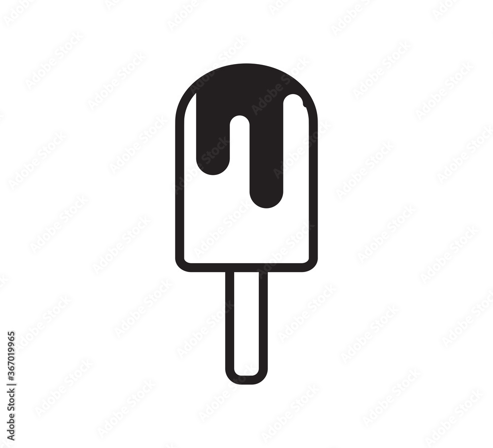 Ice cream icon flat style trendy illustration Ice cream icon flat style trendy illustration