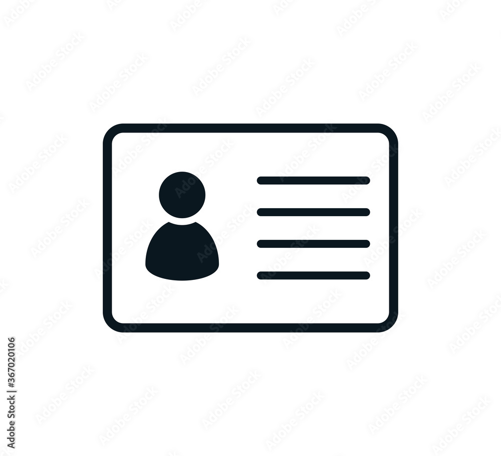 Id card icon vector logo design template Id card icon vector logo design template