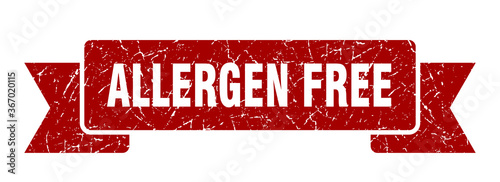 allergen free grunge vintage retro band. allergen free ribbon
