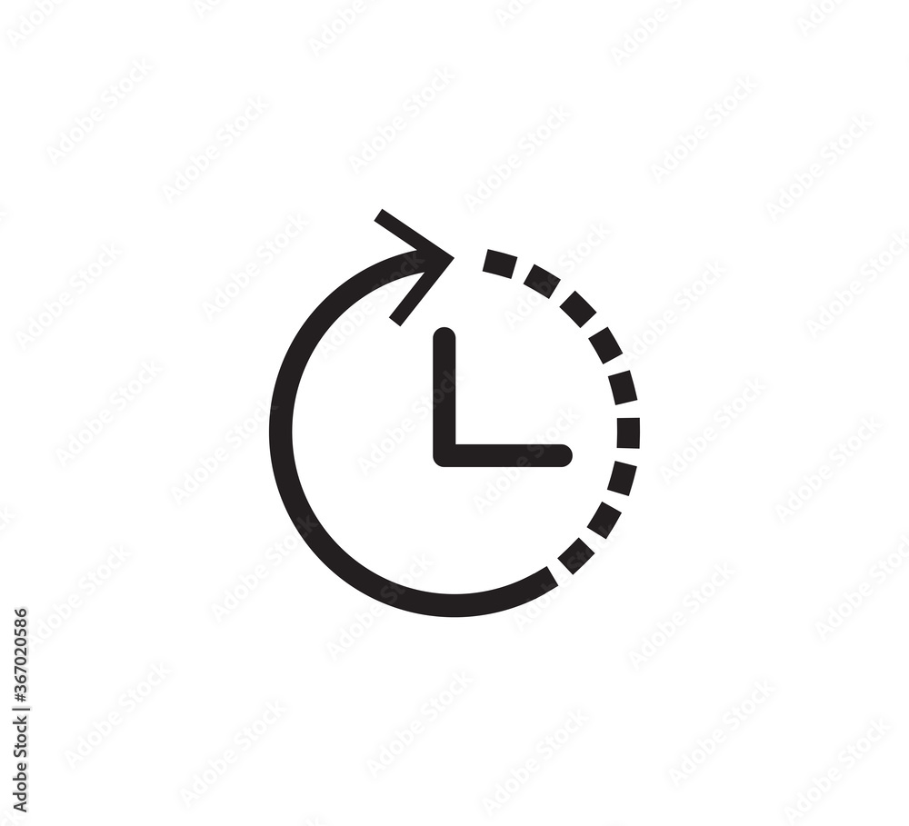 Clock icon vector logo design template Clock icon vector logo design template