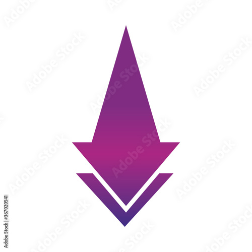 arrow direction related, download double head button gradient style icon