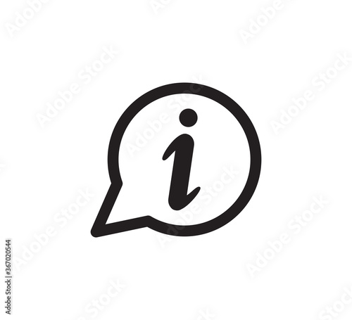 Information sign vector logo design template