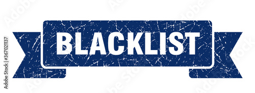blacklist grunge vintage retro band. blacklist ribbon