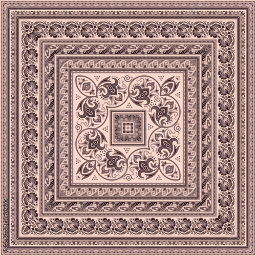 Vector floral ethnic ornamental illustration