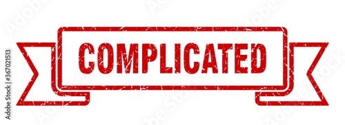 complicated grunge vintage retro band. complicated ribbon