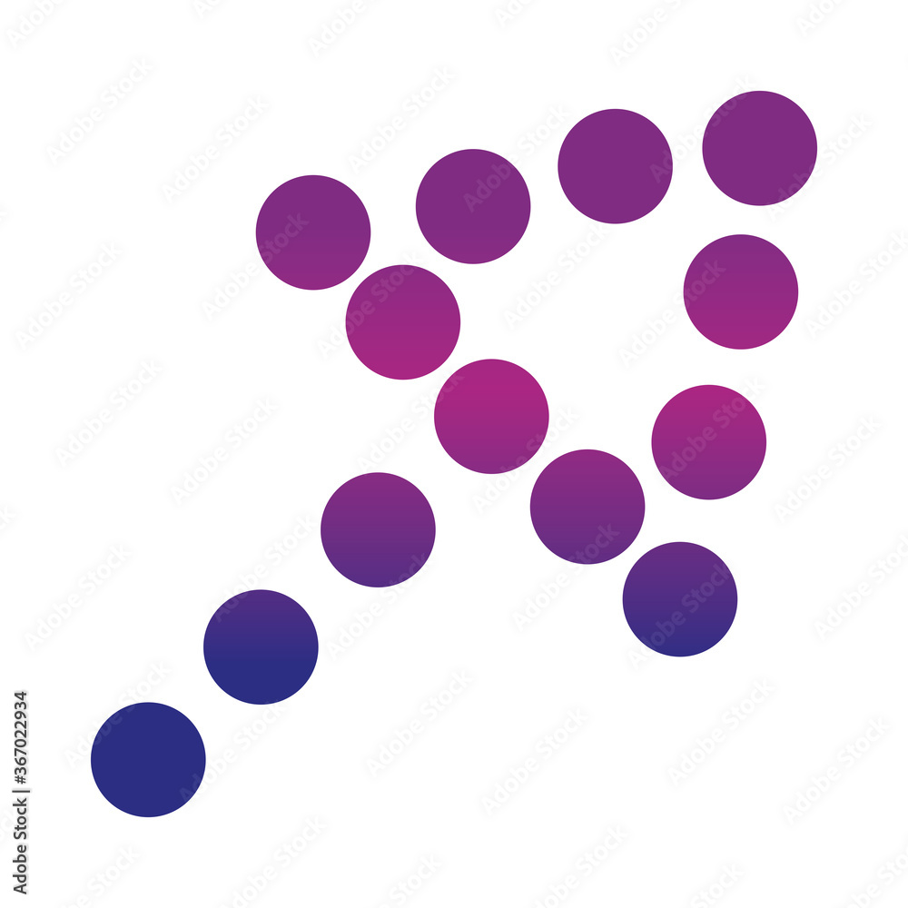 dotted arrow upload growth direction icon gradient style dotted arrow upload growth direction icon gradient style