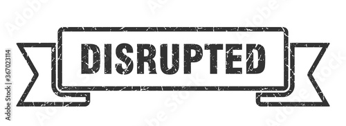 disrupted grunge vintage retro band. disrupted ribbon