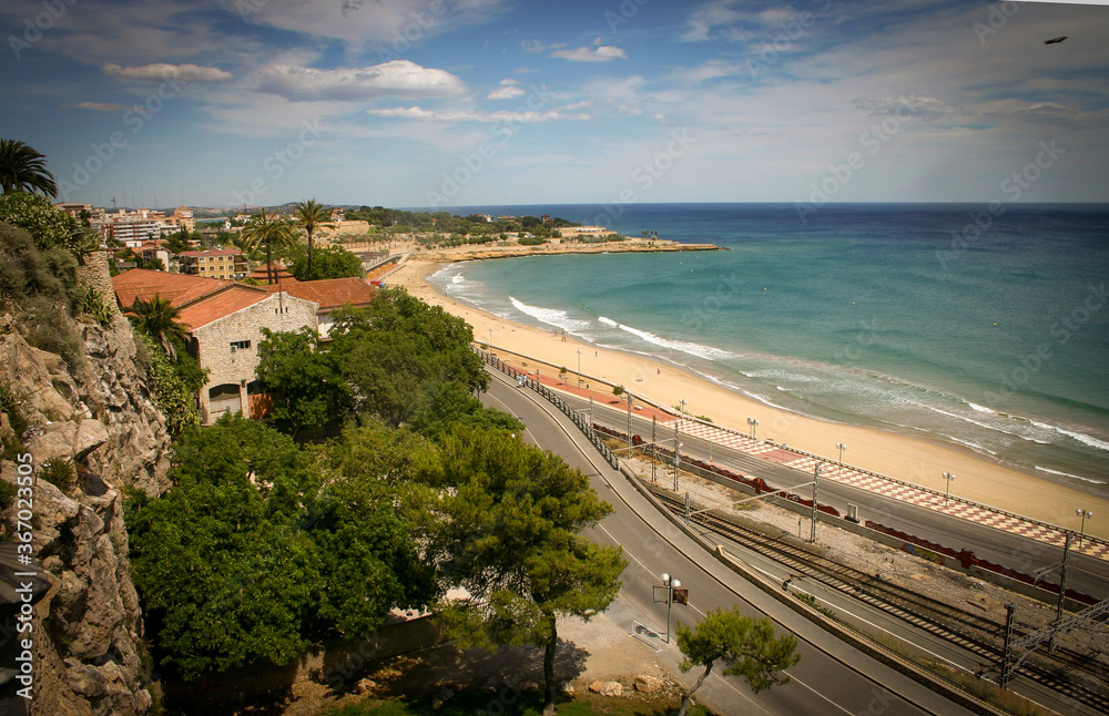 Tarragona coast line in Spain