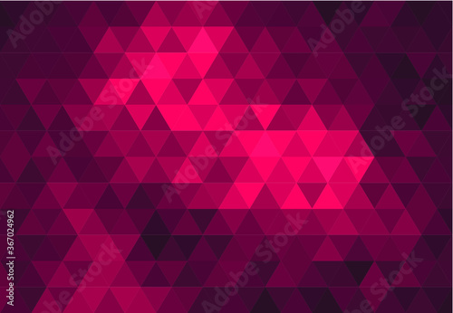 Dark Pink Abstract Geometric Triangle Background, Patterns Wallpaper