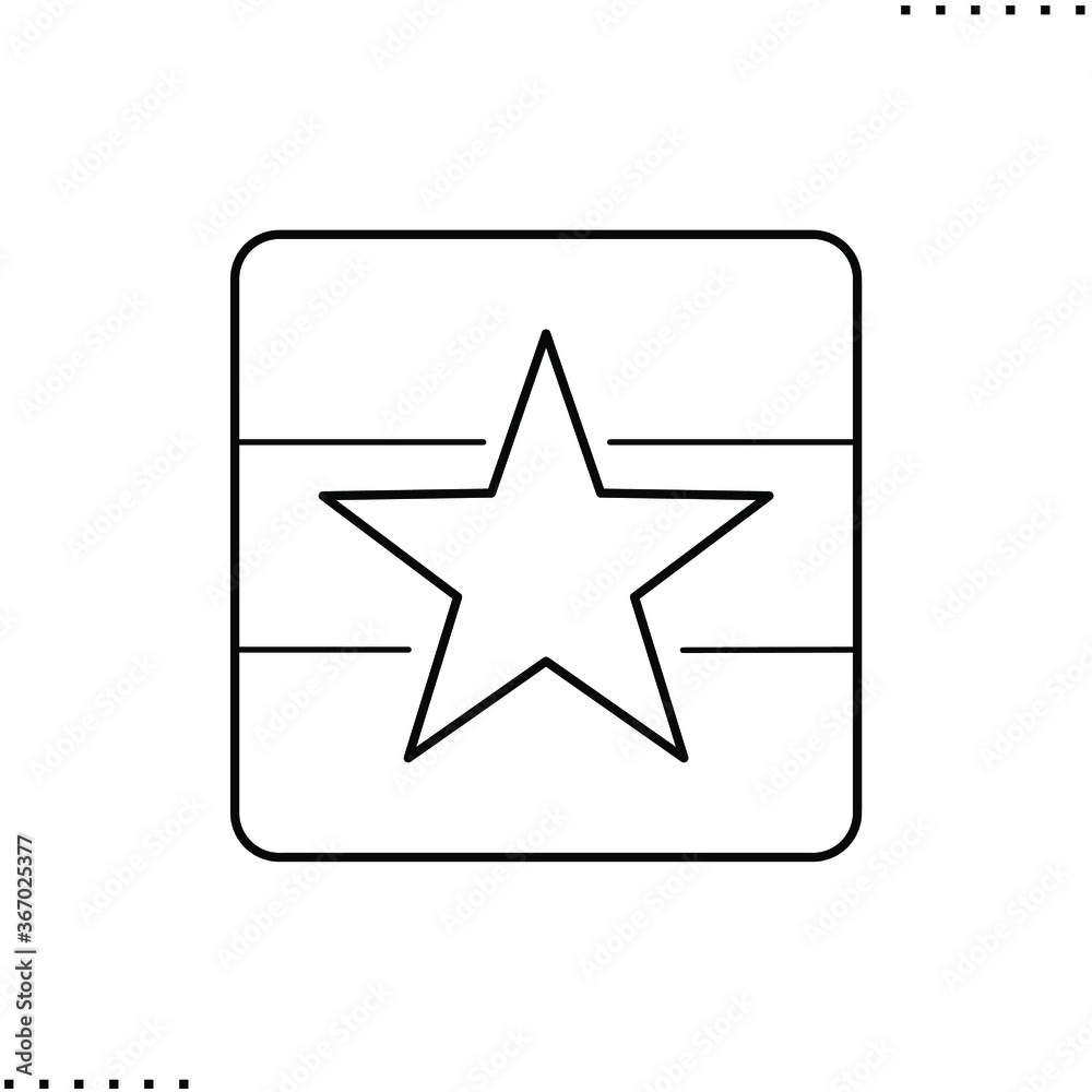 Myanmar square flag vector icon in outlines Myanmar square flag vector icon in outlines