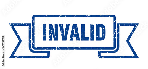 invalid grunge vintage retro band. invalid ribbon
