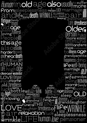 Black Typography Design Poster Oldness