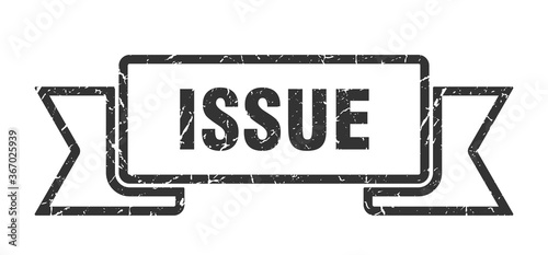 issue grunge vintage retro band. issue ribbon