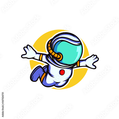 Astronaut illustration of a cartoon character © ryan