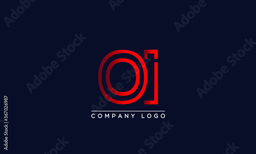 Creative letters OI or IO Logo Design Vector Template. Initial Letters OI Logo Design 