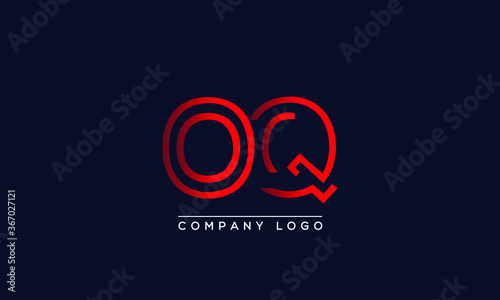 Creative letters OQ or QO Logo Design Vector Template. Initial Letters OQ Logo Design 