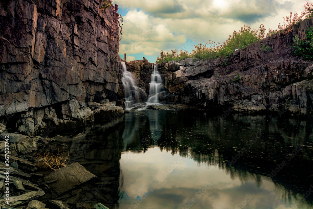 waterfall and gorge