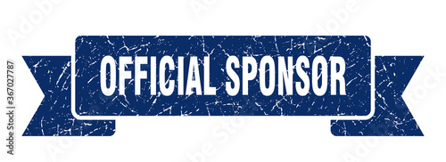 official sponsor grunge vintage retro band. official sponsor ribbon