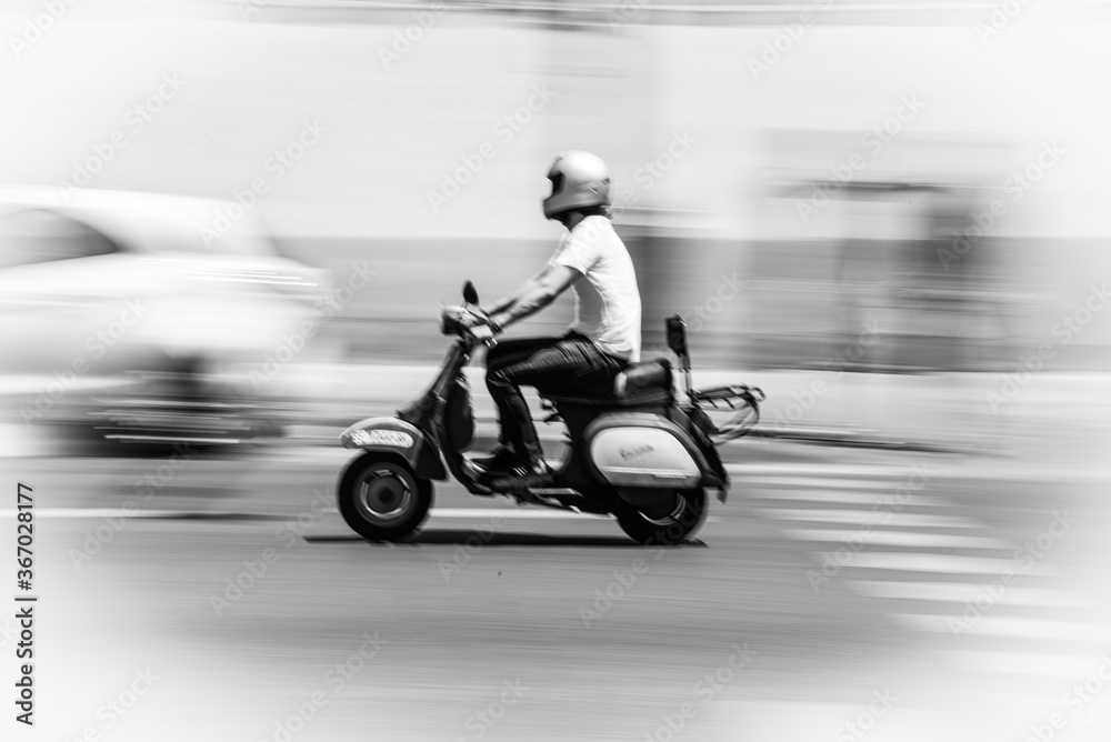 Scooter Rider in Madrid Scooter Rider in Madrid
