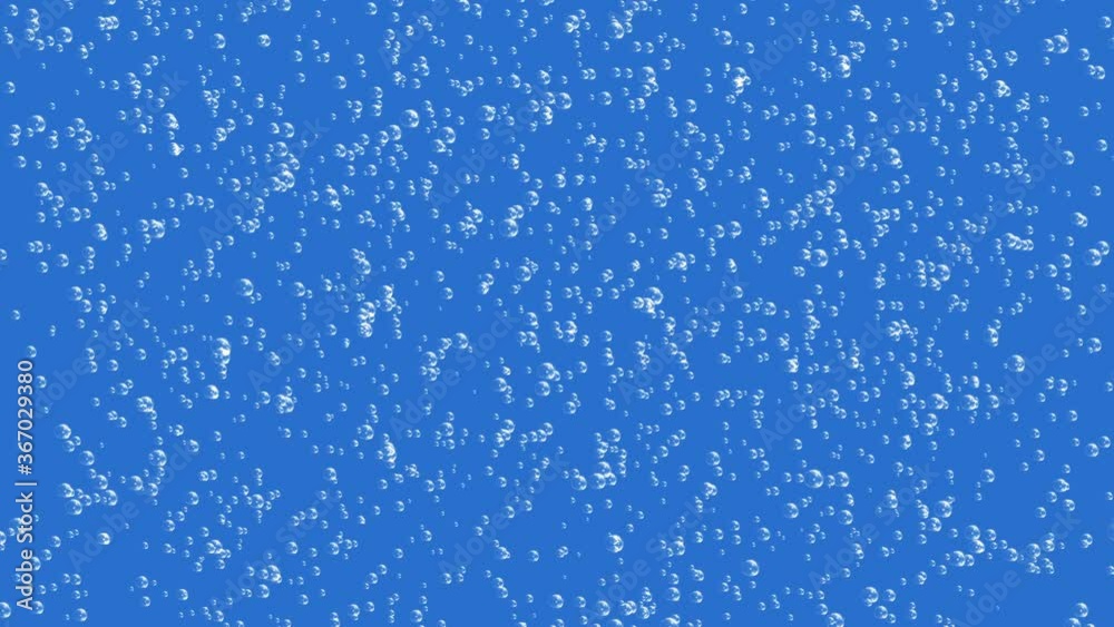 Fine bubbles rising in blue clean liquid or drink. Abstract bubble background. Seamless loopable background. Fine bubbles rising in blue clean liquid or drink. Abstract bubble background. Seamless loopable background.