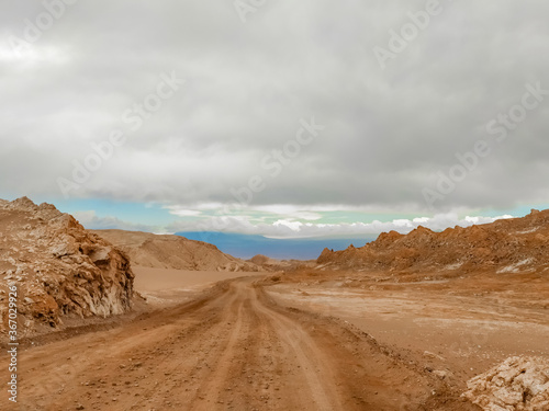 Fantastic uninhabited landscapes of the Atacama Desert in Chile