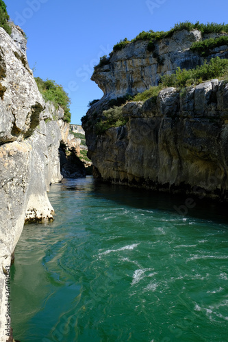 Course of a river in the mountains