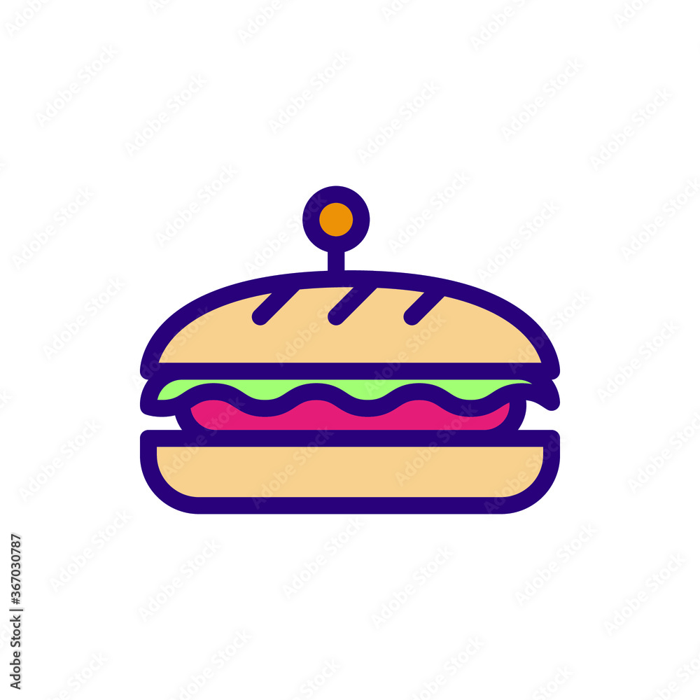 sandwich icon vector illustration filled outline style. food icon set. sandwich icon vector illustration filled outline style. food icon set.