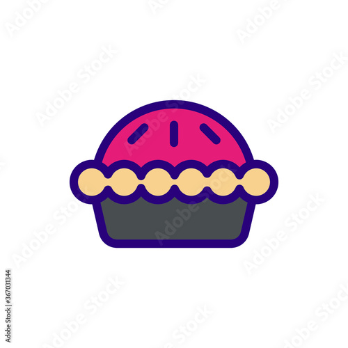 pie icon vector illustration filled outline style. food icon set.