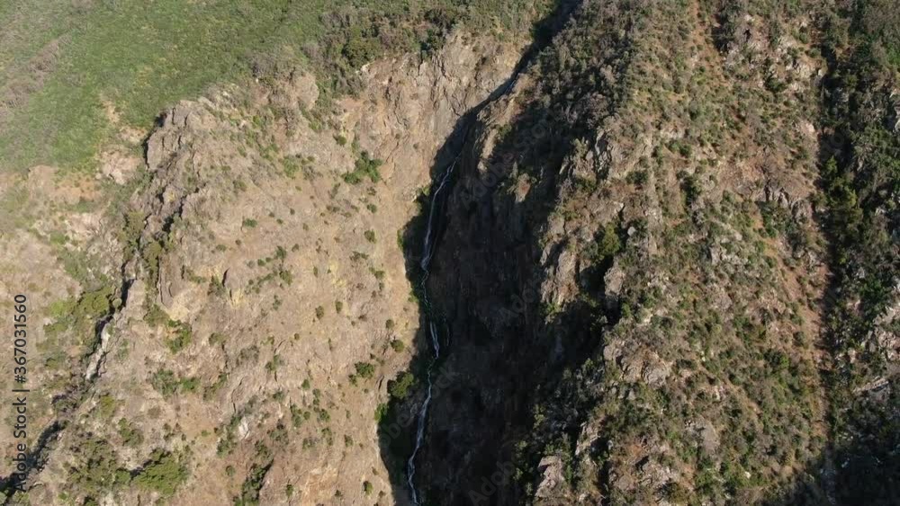 Sequoia National Forest Waterfall Landscape Drone View California