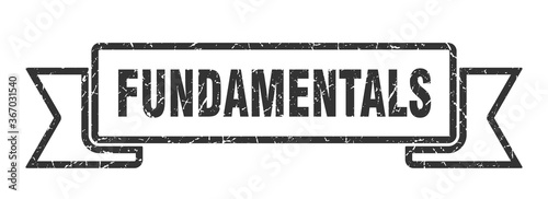 fundamentals grunge vintage retro band. fundamentals ribbon