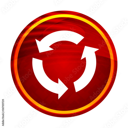 Refresh icon creative red round button illustration design