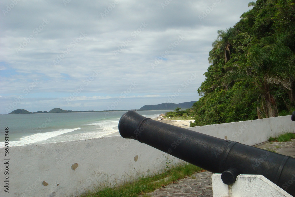 old cannon on the beach