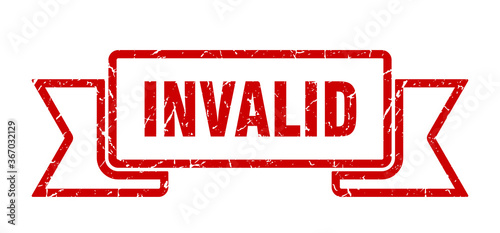 invalid grunge vintage retro band. invalid ribbon