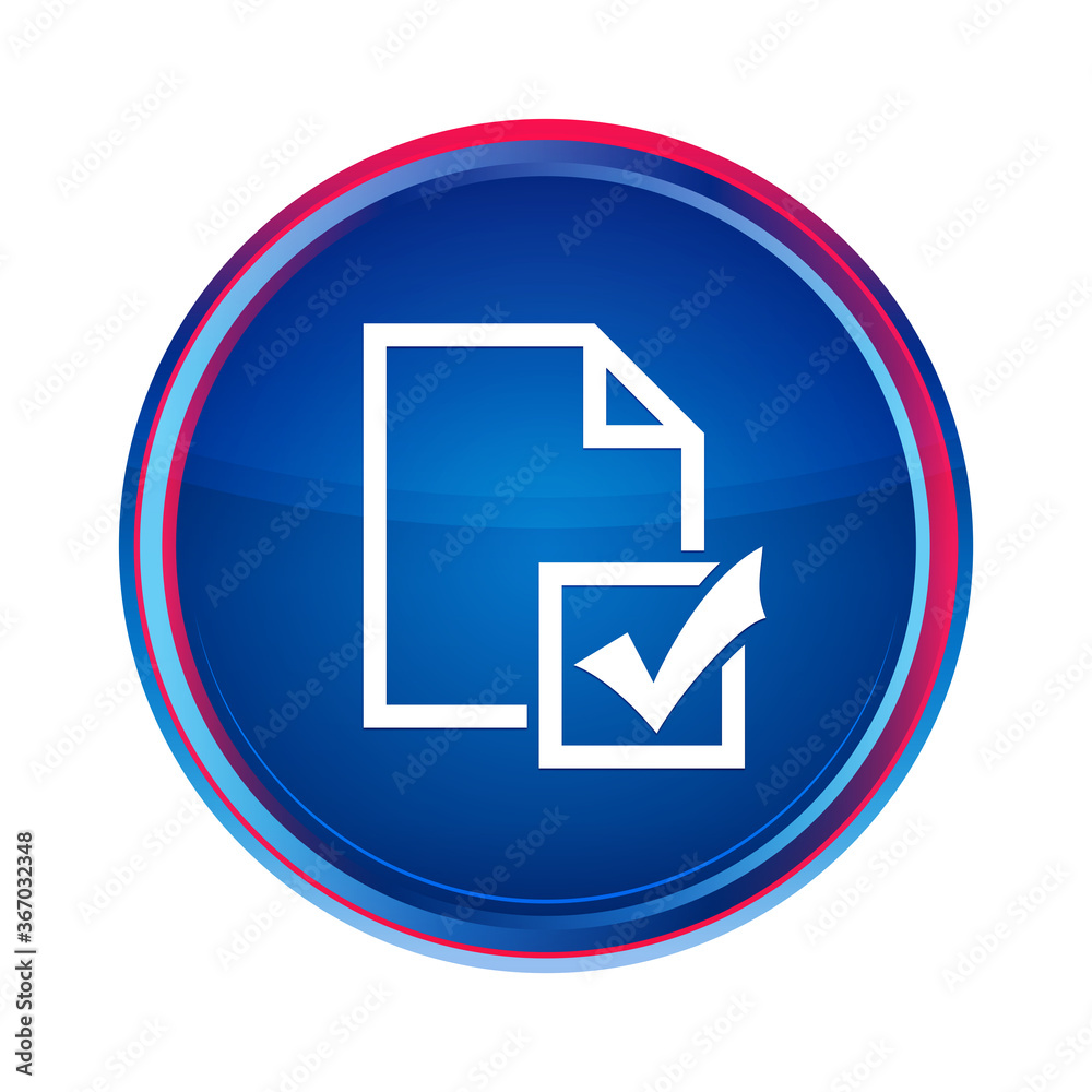 Survey icon silky blue round button aqua design illustration Survey icon silky blue round button aqua design illustration