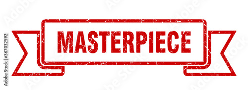 masterpiece grunge vintage retro band. masterpiece ribbon
