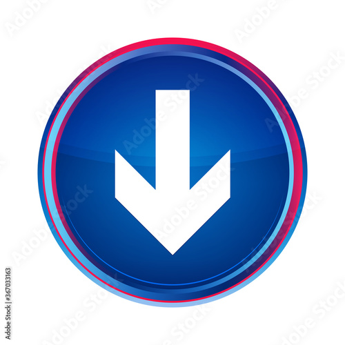 Download arrow icon silky blue round button aqua design illustration